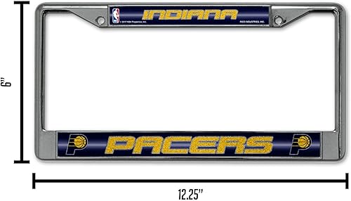 Vista 33 de NBA Bling Chrome License Plate Frame with Glitter Accent