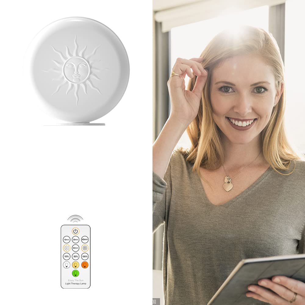 lampada diurna,10.000Lux,Lampada Naturale Alla Luce solare,Con Timer,Telecomando