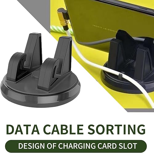 Miniatura 5 de Soporte de teléfono para tablero de automóvil, soporte giratorio de 360 grados para teléfono celular, consola central antideslizante color negro,