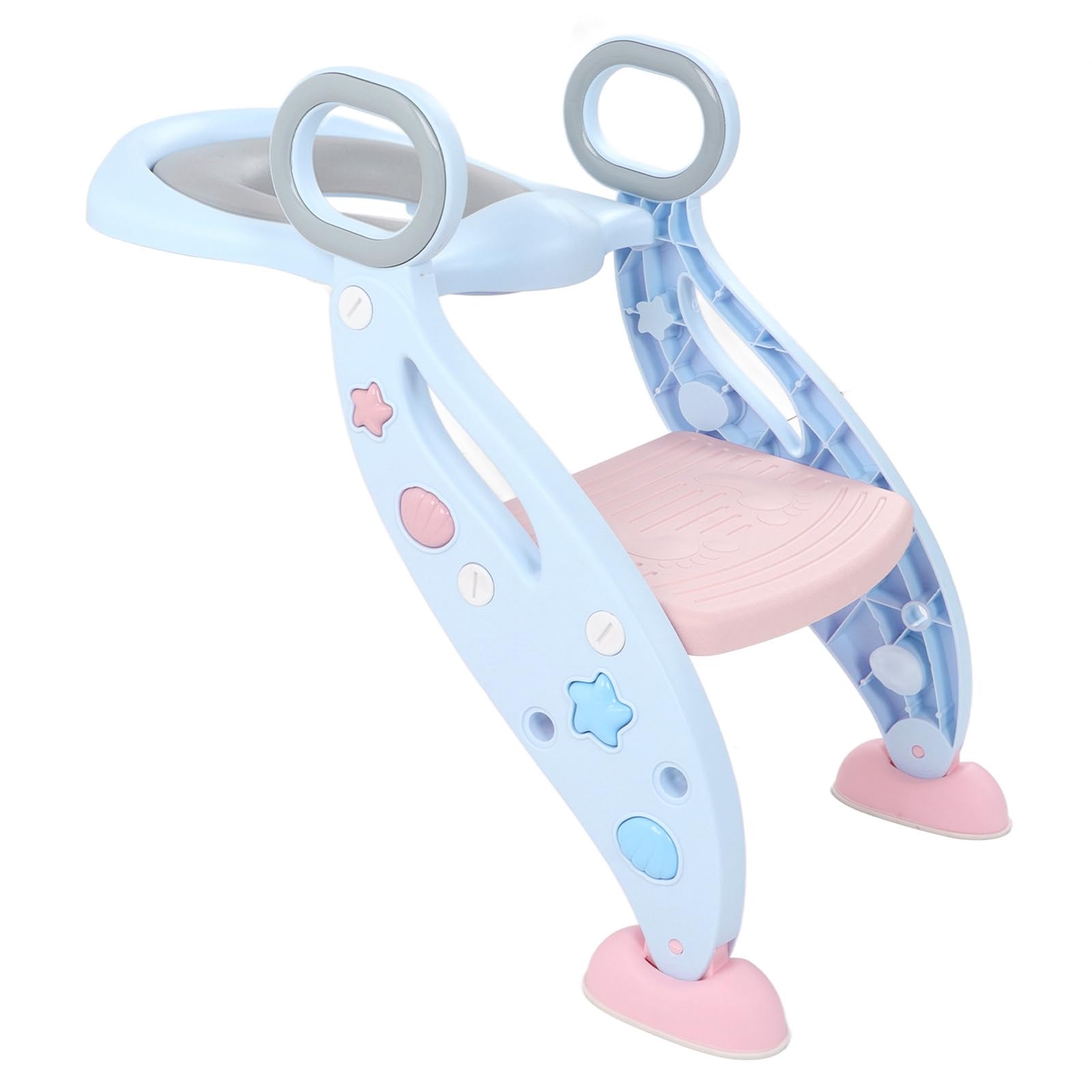 Höhenverstellbarer Töpfchen-Pedal-Baby-Hygiene-Trainingssitz für die Toilette für den Heimgebrauch (PU)