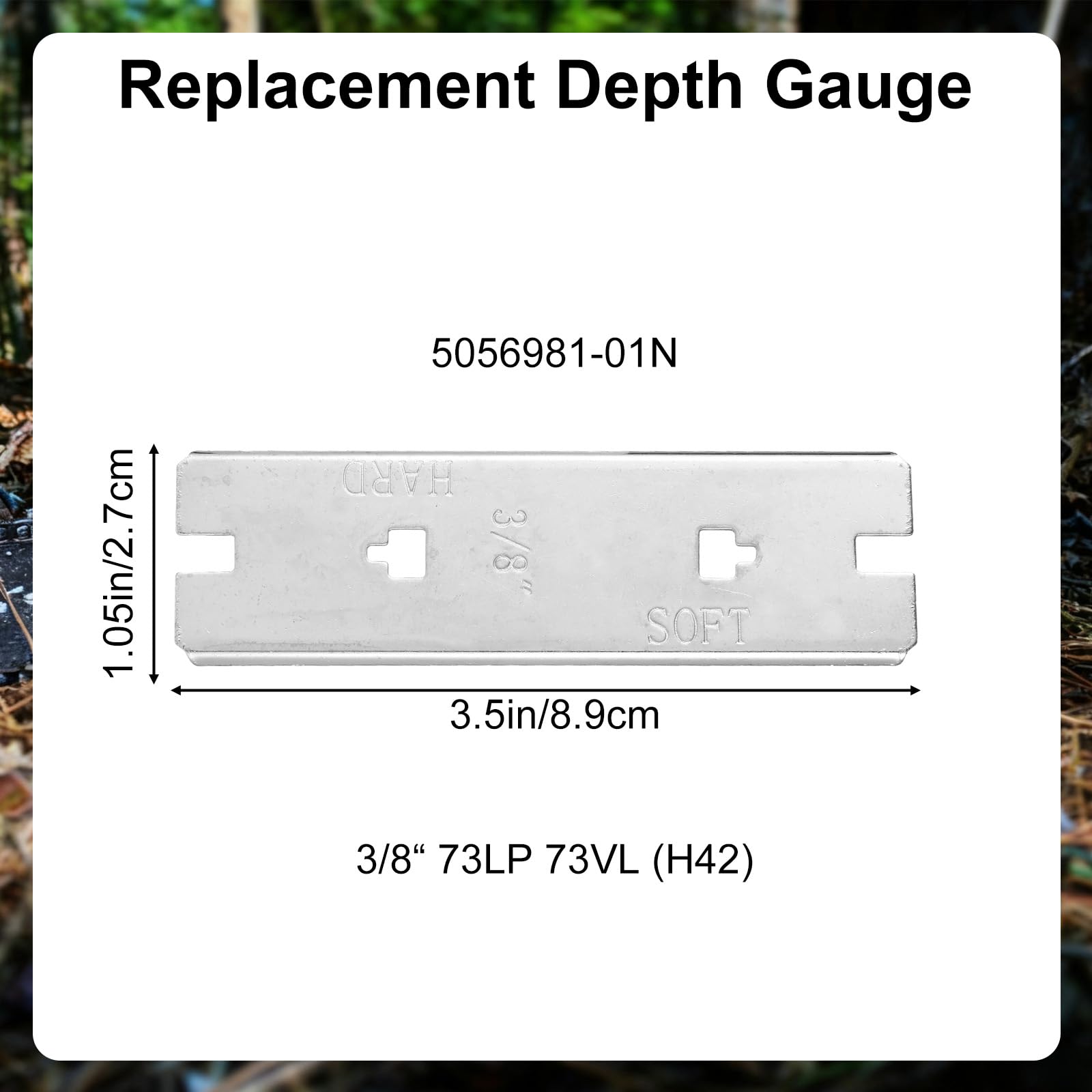 Regolabile Limitatore Profondità Catena Motosega Acciaio Inossidabile Ricambio per Husqvarna 5056981-01N Compatibile 73LP 73VL