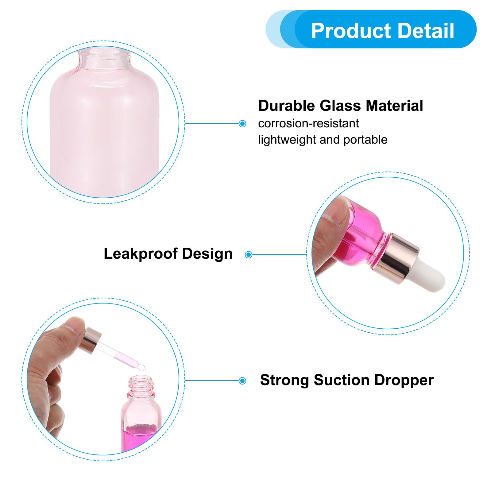 PATIKIL Frasco Gotero De Vidrio De 50ml, 50Pcs Frasco Gotero Antifugas Para Aceites Esenciales Muestras De Líquido Perfume Contenedor Con Pipeta Embudo Etiqueta Para Almacenamiento.