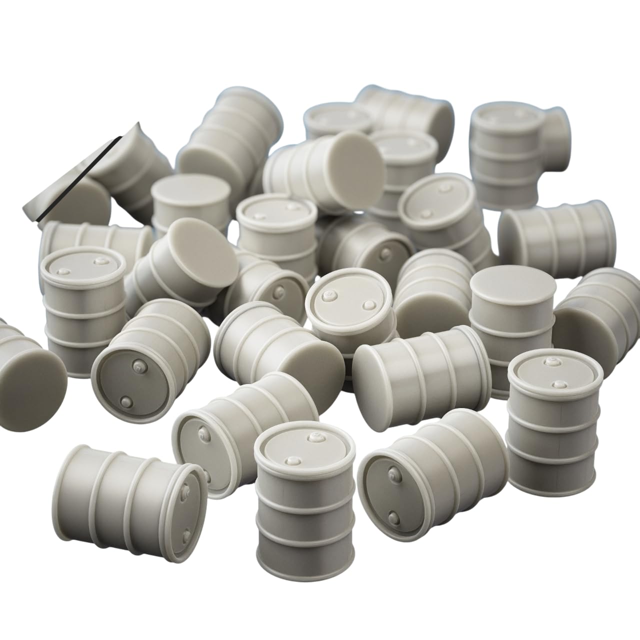 HO Scale 1:87 Oil Drums – Set of 20 Industrial Barrels – Model Railway & Diorama Scenery – Cargo Wagon Loads – Colour Options – Made in France (Red)