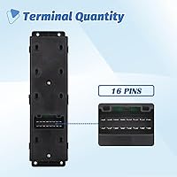 Vista 4 de Power Master - Botón de control para interruptor de ventanilla delantero izquierdo del lado del conductor compatible con Hyundai Accent 2011, 2012