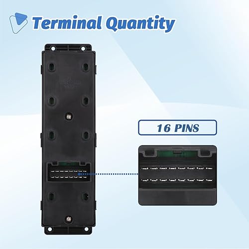 Miniatura 4 de Power Master - Botón de control para interruptor de ventanilla delantero izquierdo del lado del conductor compatible con Hyundai Accent 2011, 2012,