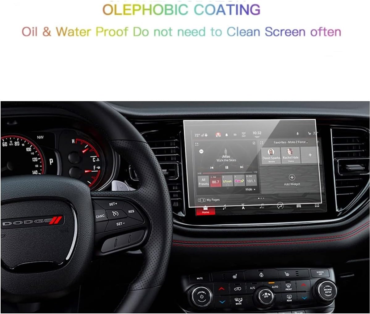 sssky screen protector compatible with 2021 2023 durango uconnect 5 10 1 touchscreenanti explosion scratchhd clear premium navigation accessories