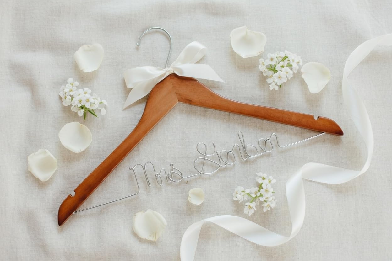 Bridal Hanger, Wedding Hangers, Personalized Bride Mrs Hanger