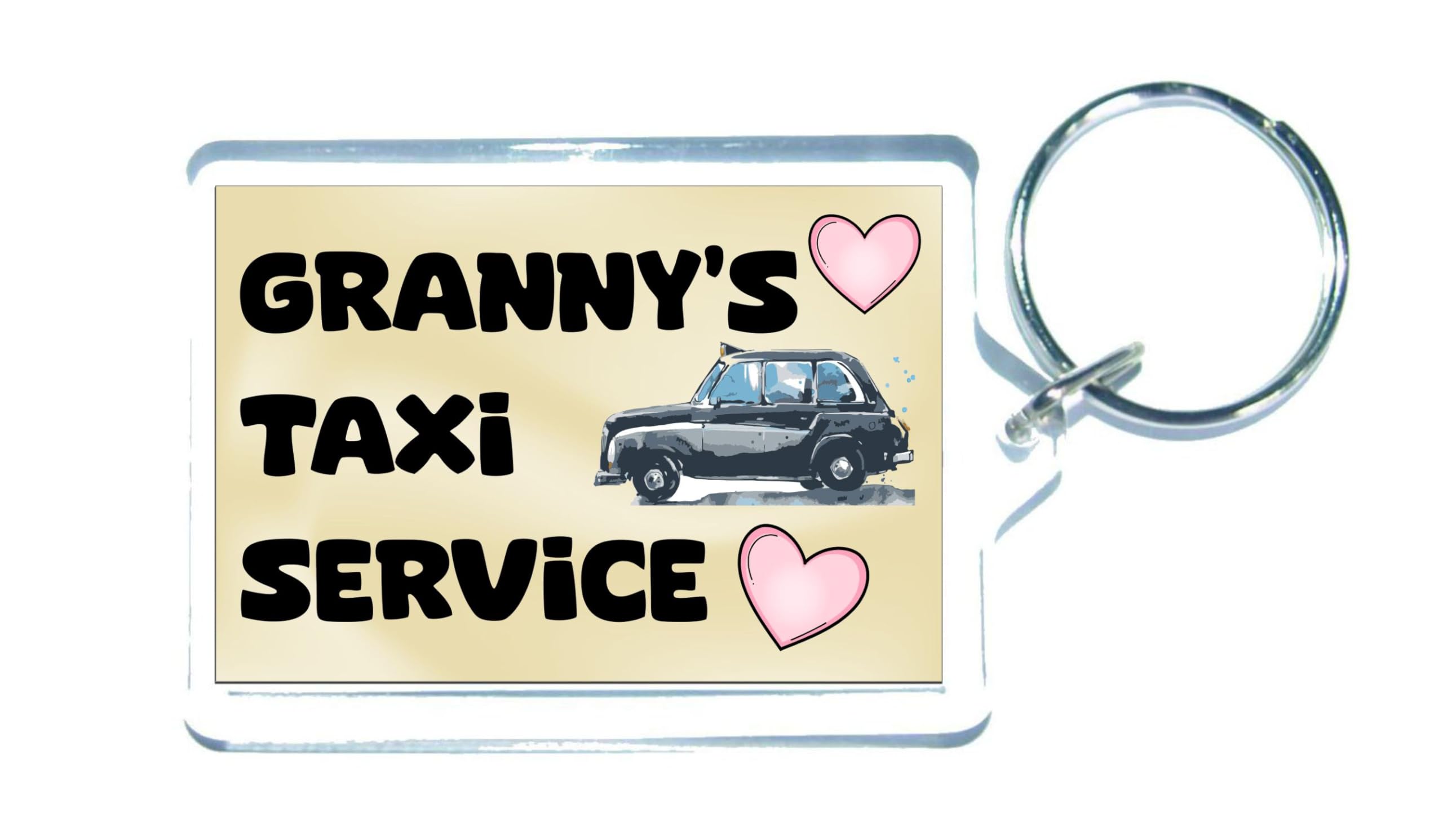 Decalarama Granny Keyring Gift – Granny's Taxi Service – Funny Cute Novelty Family Present