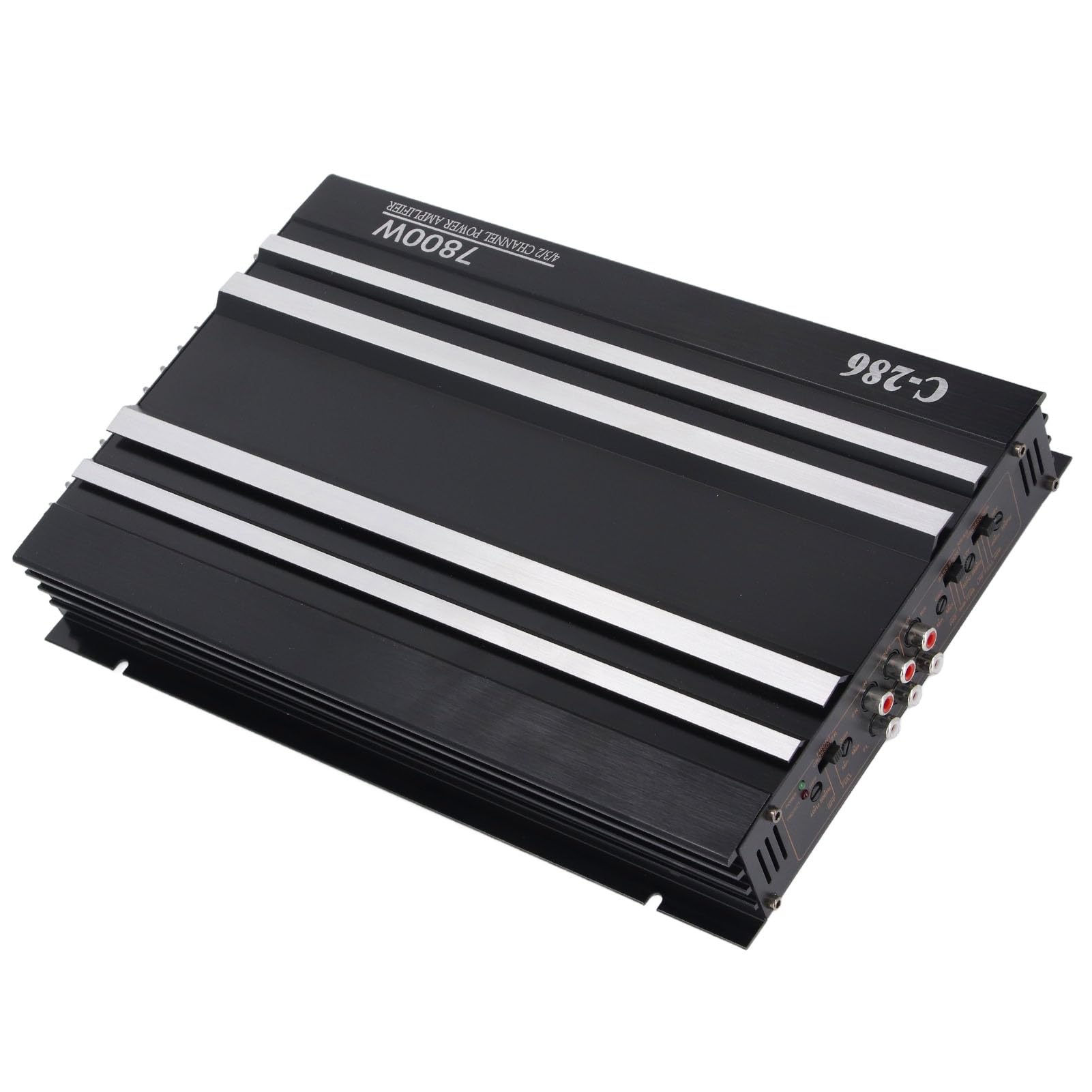Amplificador de coche de 7800 W, 4 canales, clase AB, aleación de aluminio, amplificador de potencia de graves puros para 12 V, camión, barco, UTV, motocicleta