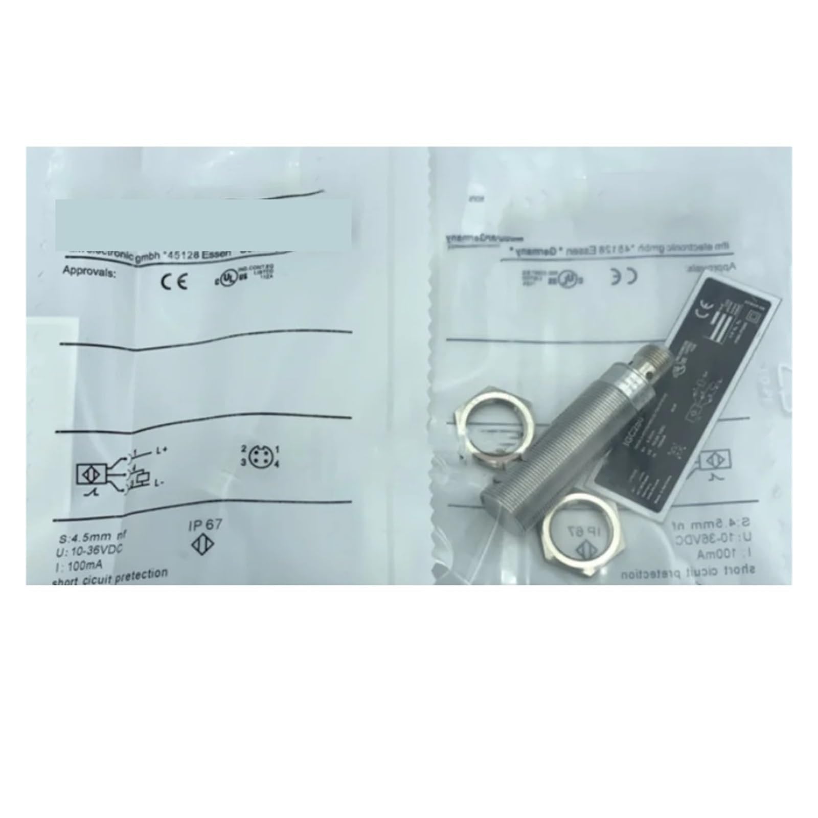 CXFCIHFT 1pcs inductive proximity switch IGC250 DC three-wire PNP normally closed plug-in sensor