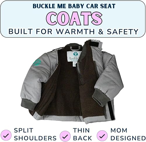 Miniatura 3 de Buckle Me Baby Coats Chaqueta de invierno de asiento de coche más seguro de cierre rápido para niño o niña, como se ve en Shark Tank
