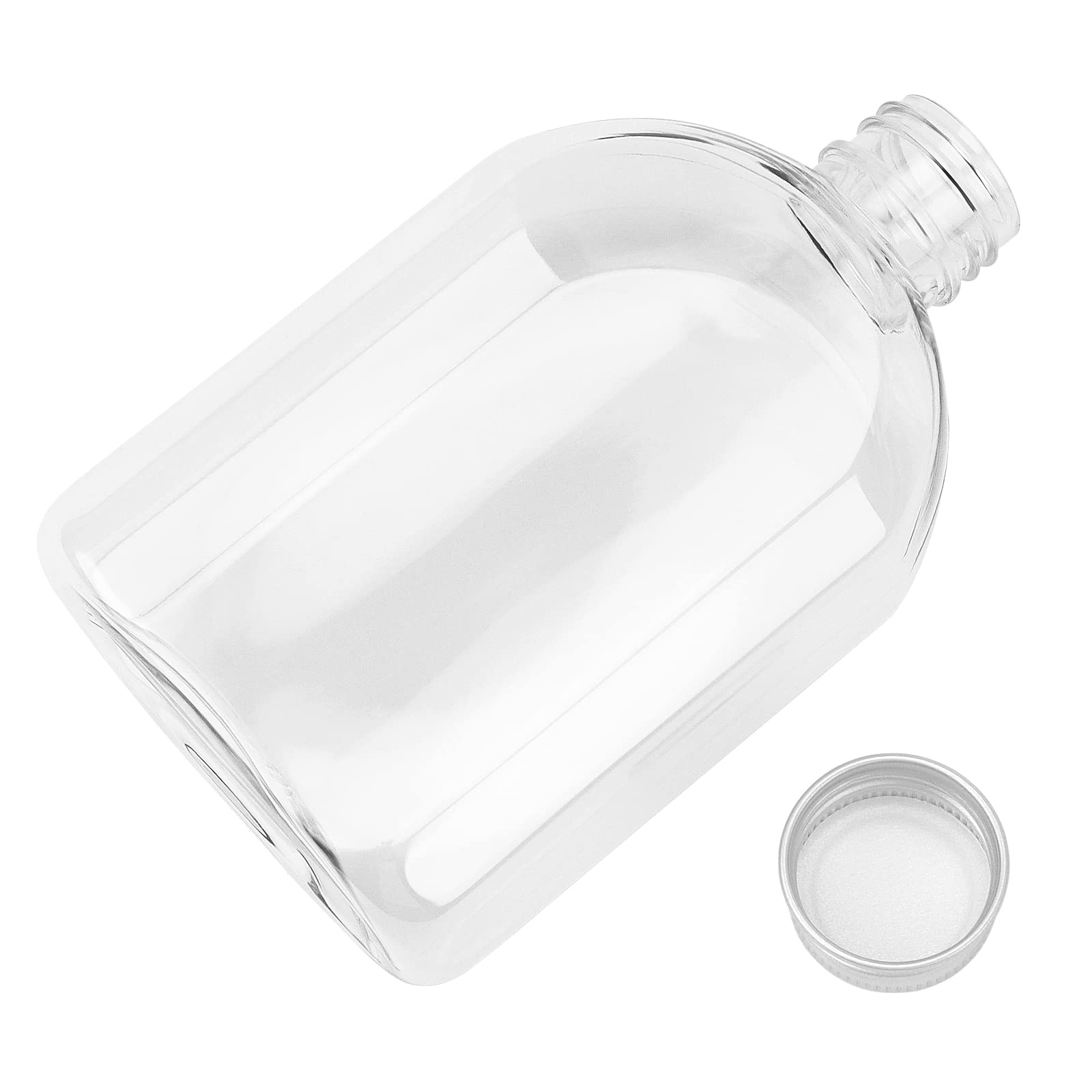 Lot de 36 bouteilles de jus en plastique avec couvercles en aluminium, bouteilles vides transparentes avec bouchon à vis, bouteilles de jus réutilisables pour jus, lait