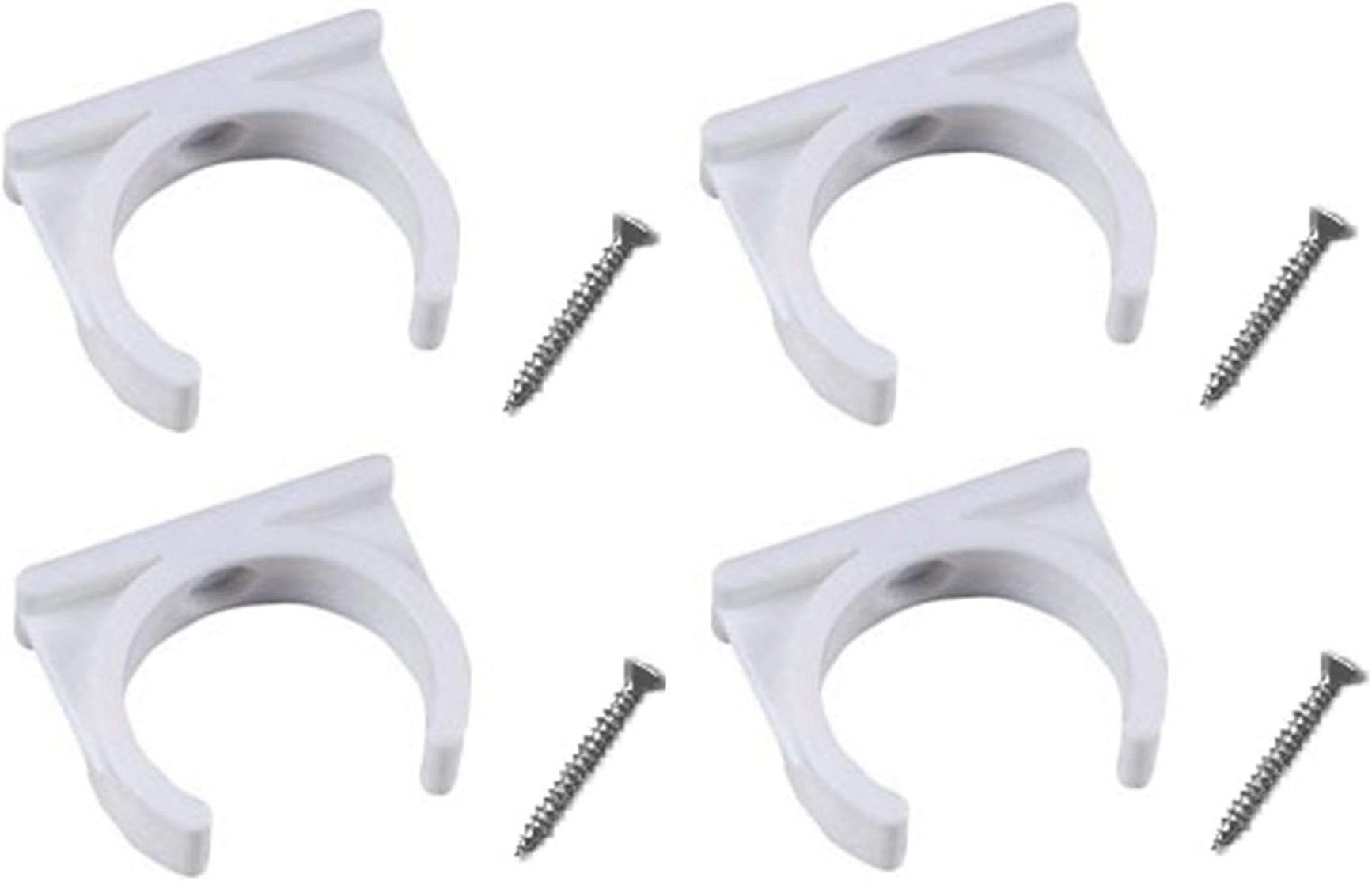 4 Pack: AquaHouse Wall mounting Bracket with Screw for 2" Diameter Water Filter cartridges, for Refrigerator Filters, Under Sink, and Water Coolers