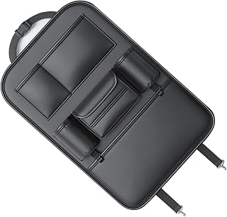 Car Back Passform för Seat Organizer Slitstark PU-läder Förvaringsväska Kick Mat för Snygg Interiör