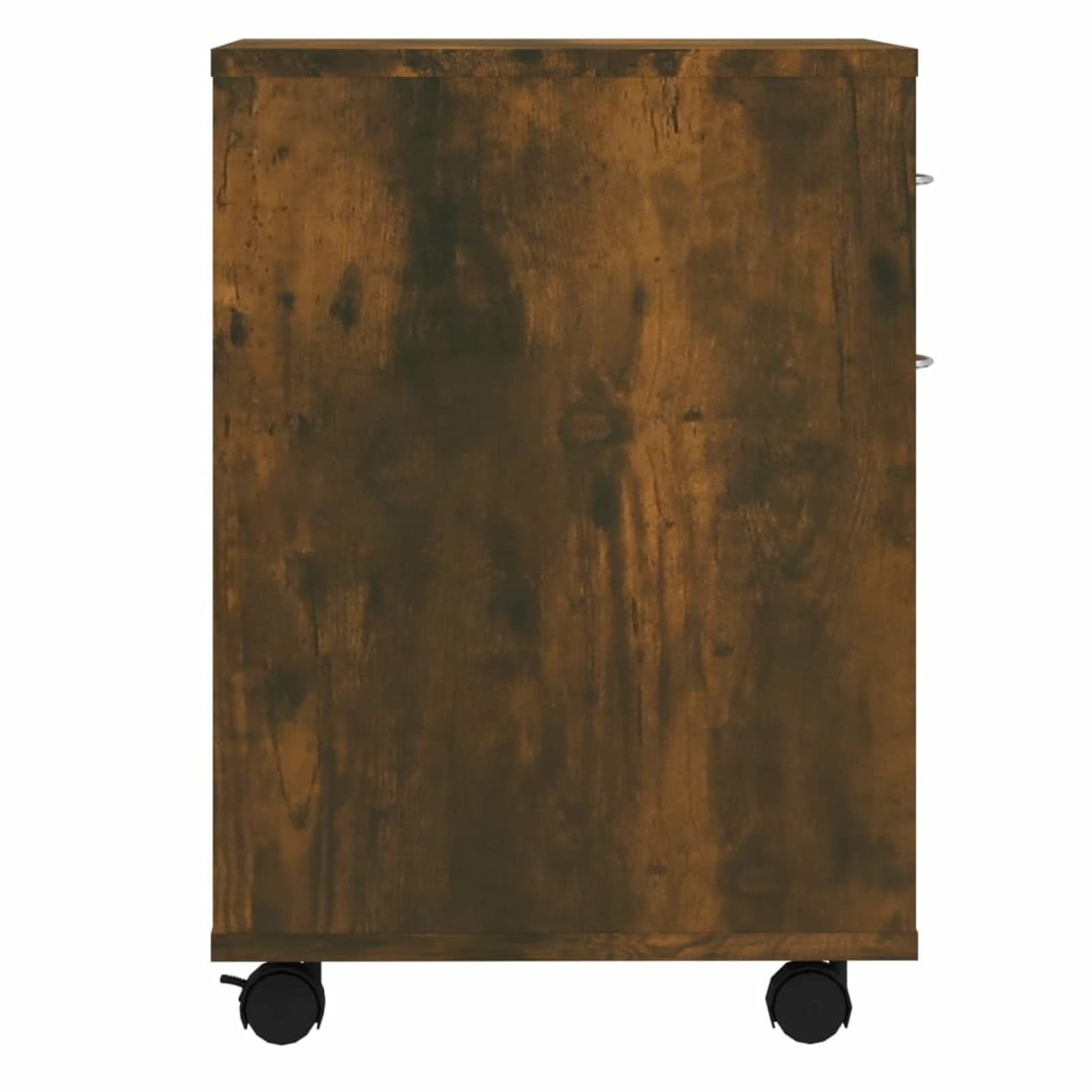 Armadietto con Ruote Rovere Fumo 45x38x54 cm Legno Multistrato,Carrello Porta Stampante, Mobiletto con Ruote, Supporto per Stampante in Legno, Classificatore per Documenti per Studio, Ufficio