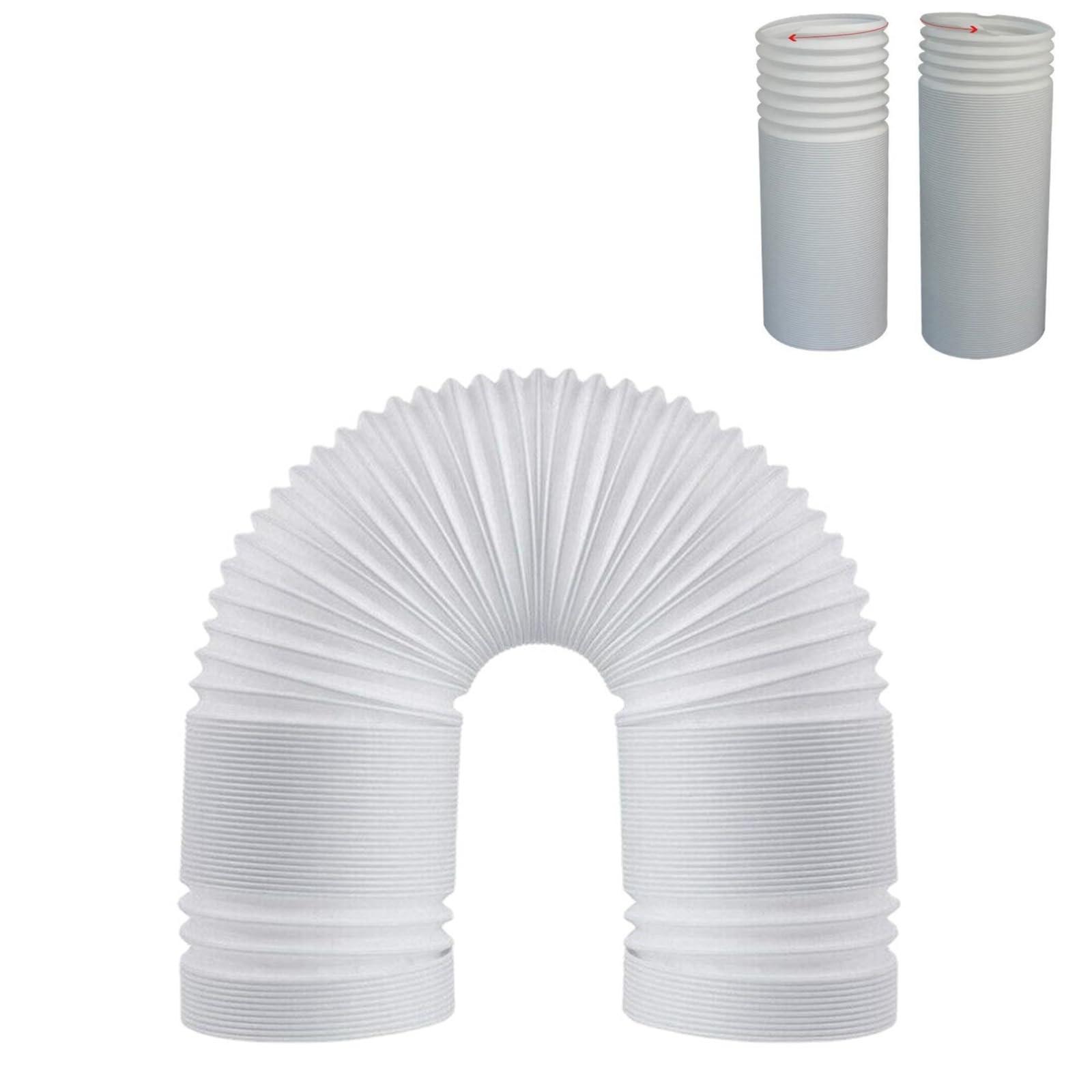 Portable Air Conditioner Exhaust Hose | 5.9 Inch (15 cm) Diameter | Anti & Clockwise Thread Options | Flexible Replacement Vent Hose for Mobile AC Units (Counterclockwise, 5m)