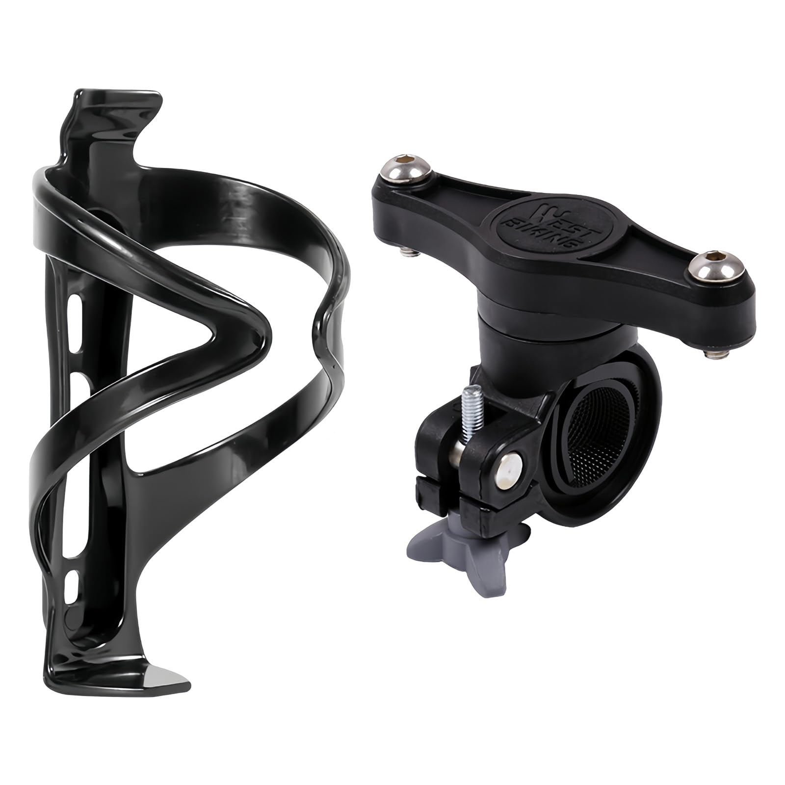 Soporte para localizador bajo el portabotellas, soporte de bicicleta discreto e impermeable con tornillos de seguridad, protección antirrobo para el localizador, montaje bajo la botella
