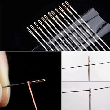 GüncelÇarşı 30 Adet İğneli Ahşap Kutulu Dikiş İğne Seti, Dikiş, nakış, onarım ve el işi uygulamaları için ideal, İnce, kalın, uzun ve kısa iğneler