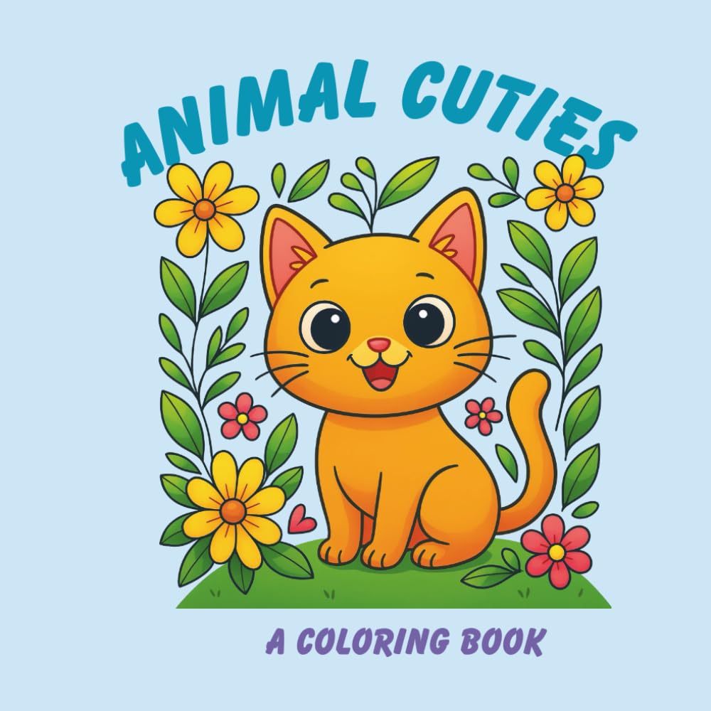 Animal Cuties: A Coloring Book (Coloring Books for 3-5 Years Kid)