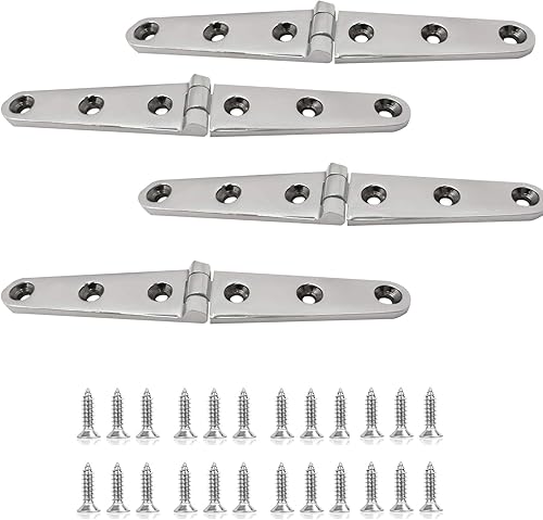 SHENGHUISS Bisagra de fundición para escotilla de barco, bisagras de puerta de acero inoxidable 316 para barco, yate con tornillos de 6 x 1 pulgada,
