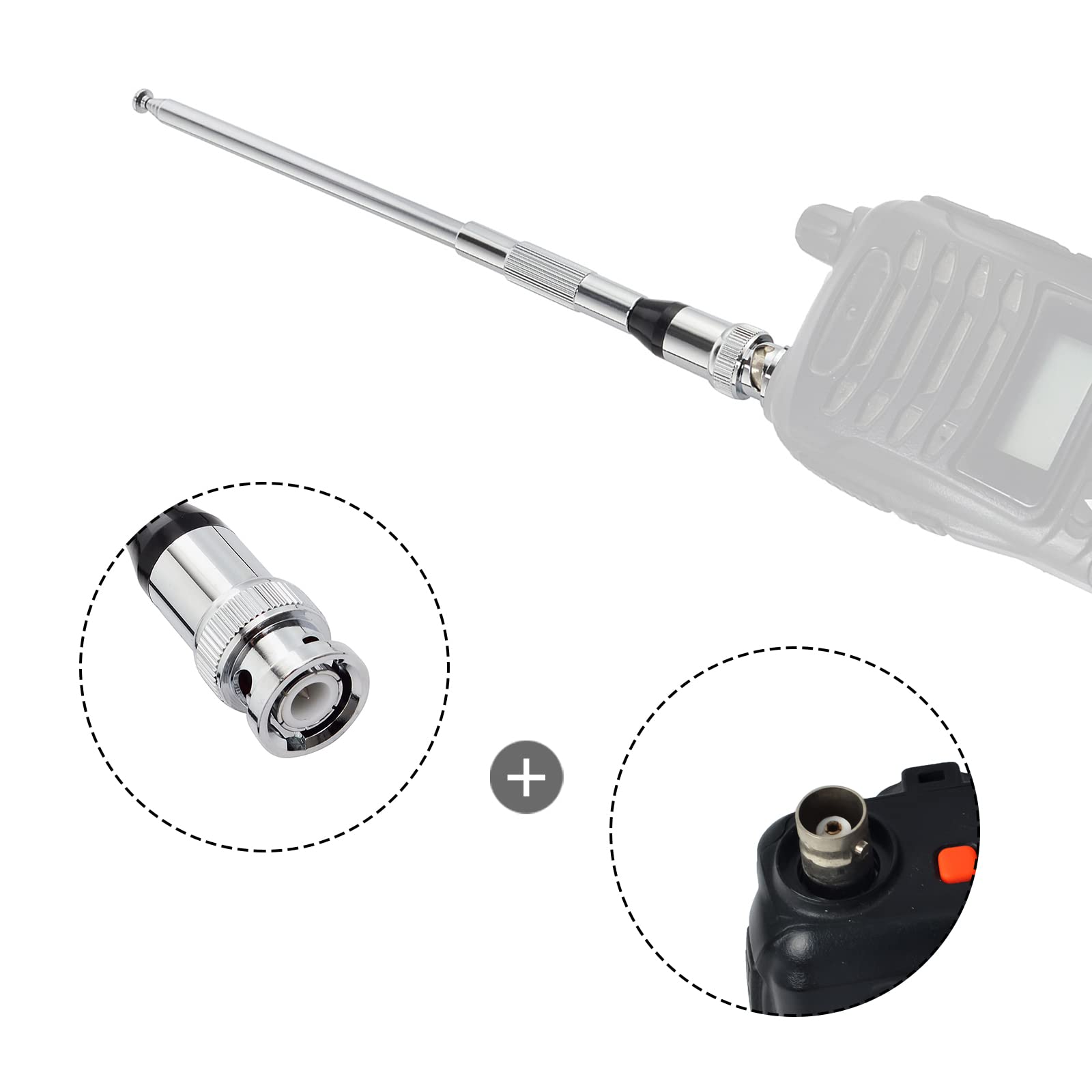 Amazon | 144MHz帯対応 VHF帯対応 ハンディ ロッドアンテナ 折り曲げ