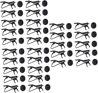 SUPVOX 30 PCS mini mics lapel microphone mini microphones microphone tie clip lapel mic clip mic foam cover Microphone Clip Iron Clip Lapel Lavalier Clip Popularity sponge cover shirt
