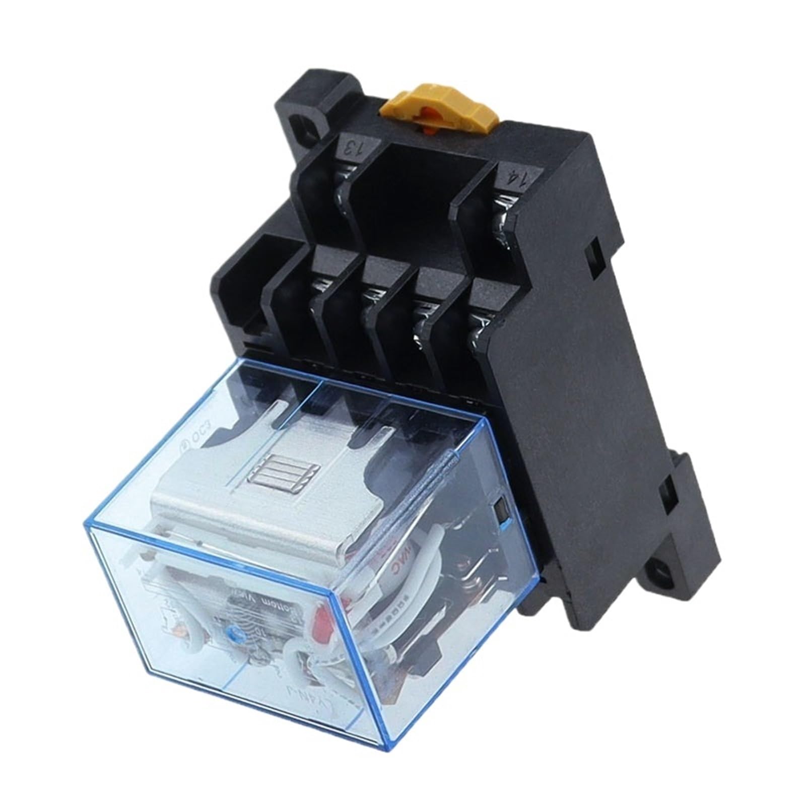 Relé intermedio HH64P LY4NJ 10A Micro relé electromagnético pequeño ACDC12V24V AC110V 220V 380V con base de zócalo de 14 pines PTF14A(AC,48V)