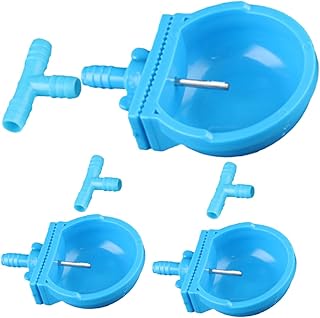 WOONEKY 3 Pçs Tigela Para Coelho Coelho Azul Bebedouro Automático Tigela De Água Automática Dispensador De Água De Plástico Azul Dispensador De Água Para Coelho Alimentador De Coelho