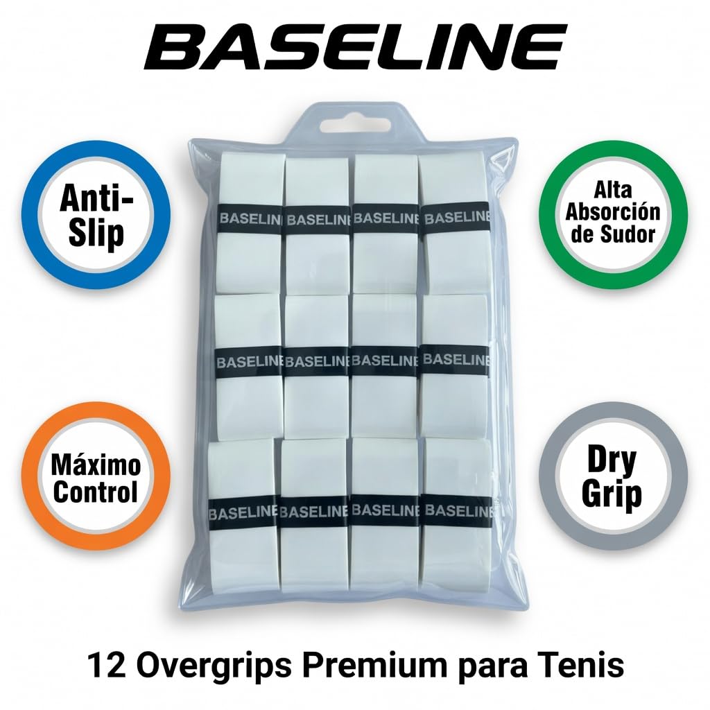 Genérico Overgrips Tenis Pack 12 – Overgrips Padel Antideslizantes y Absorbentes – Grip Raqueta Tenis Profesional – Alta Durabilidad — view 2