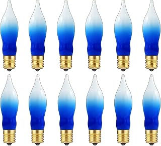 GOOTHY White Blue Christmas Flame Shape Light Bulbs