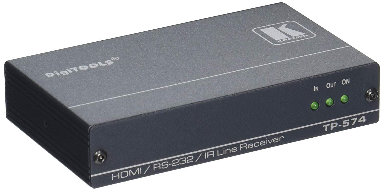 Kramer Electronics TP-574 HDMI HDCP 2.2 Receiver with RS–232 and IR Over PoC Long–Reach DGKat