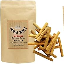Cannelle de Ceylan, 24 bâtons de 8cm (environ 85gr). Origine Madagascar " Agriculture Durable" sachet zip alimentaire