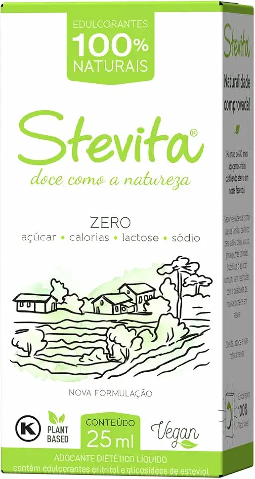 STEVITA Adocante 25ml - Líquido - Adoçante Saudável