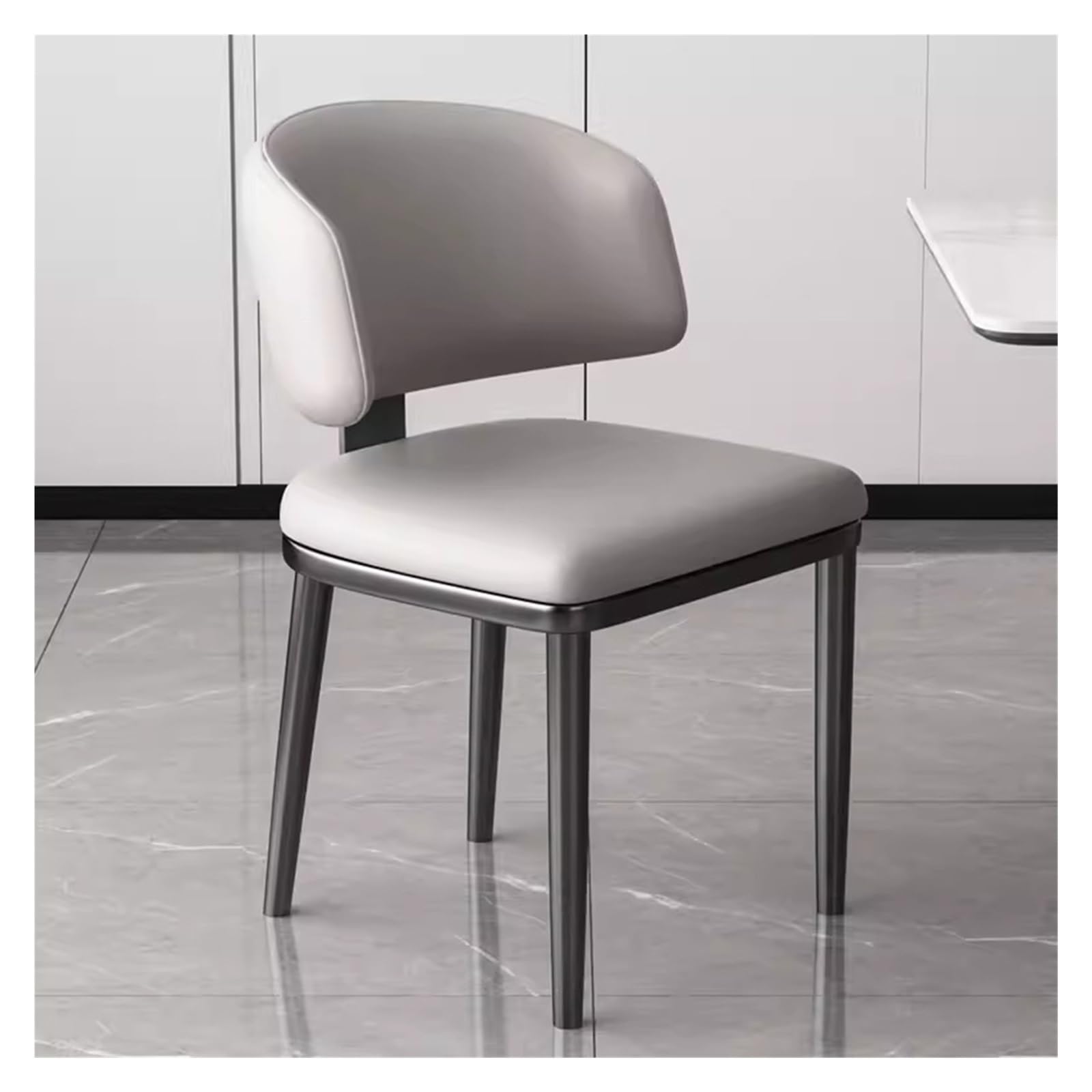 Chaises de salle à manger en similicuir marron style industriel