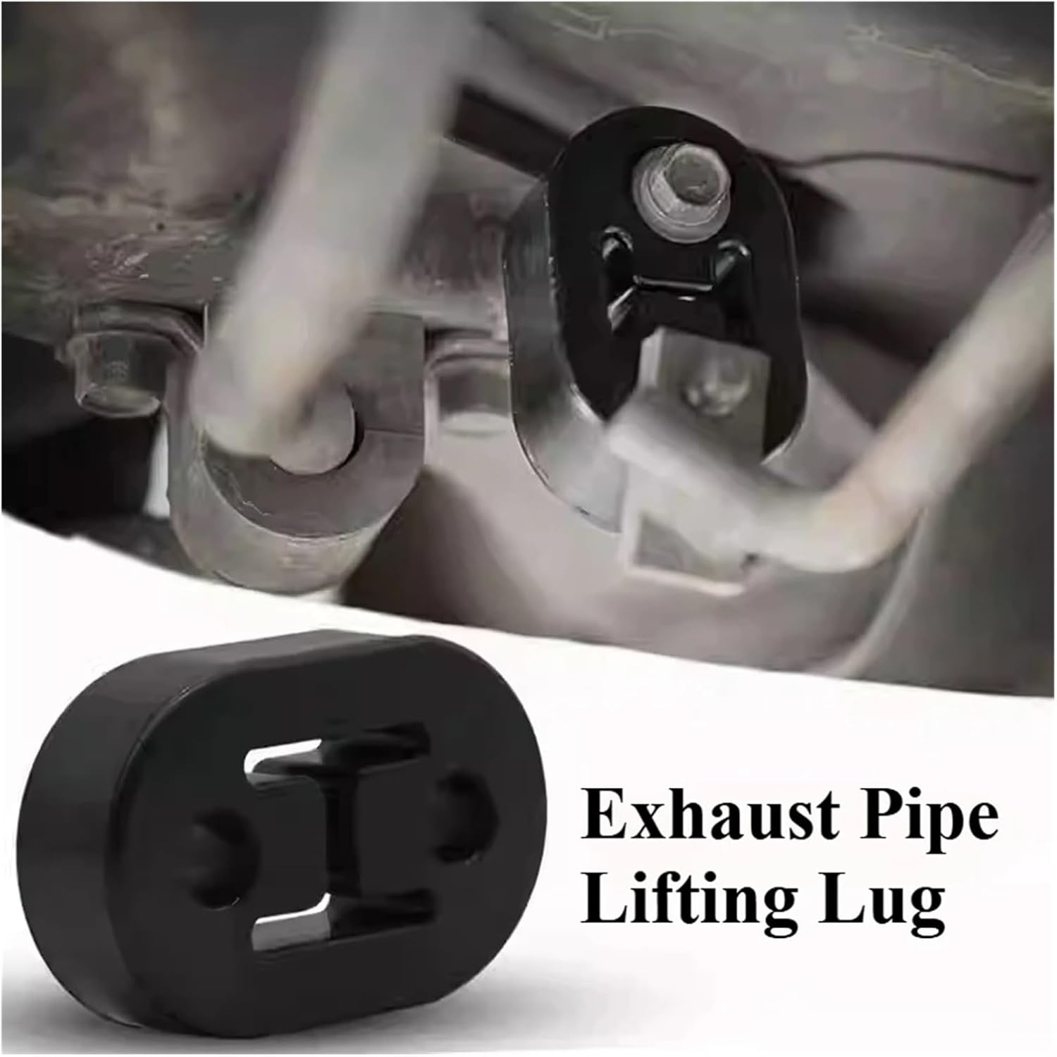 Rubber Exhaust Hanger 3pcs Universal Exhaust Pipe Bracket Lifting Ears Modified To Extend The Silencer Support Shock Absorber Suspension Rubber (2 Holes) For Cars(Red)
