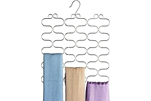 DecoBrothers Scarf Hanger for Closet - Chrome Finish Makes It Rust-Resistant for...