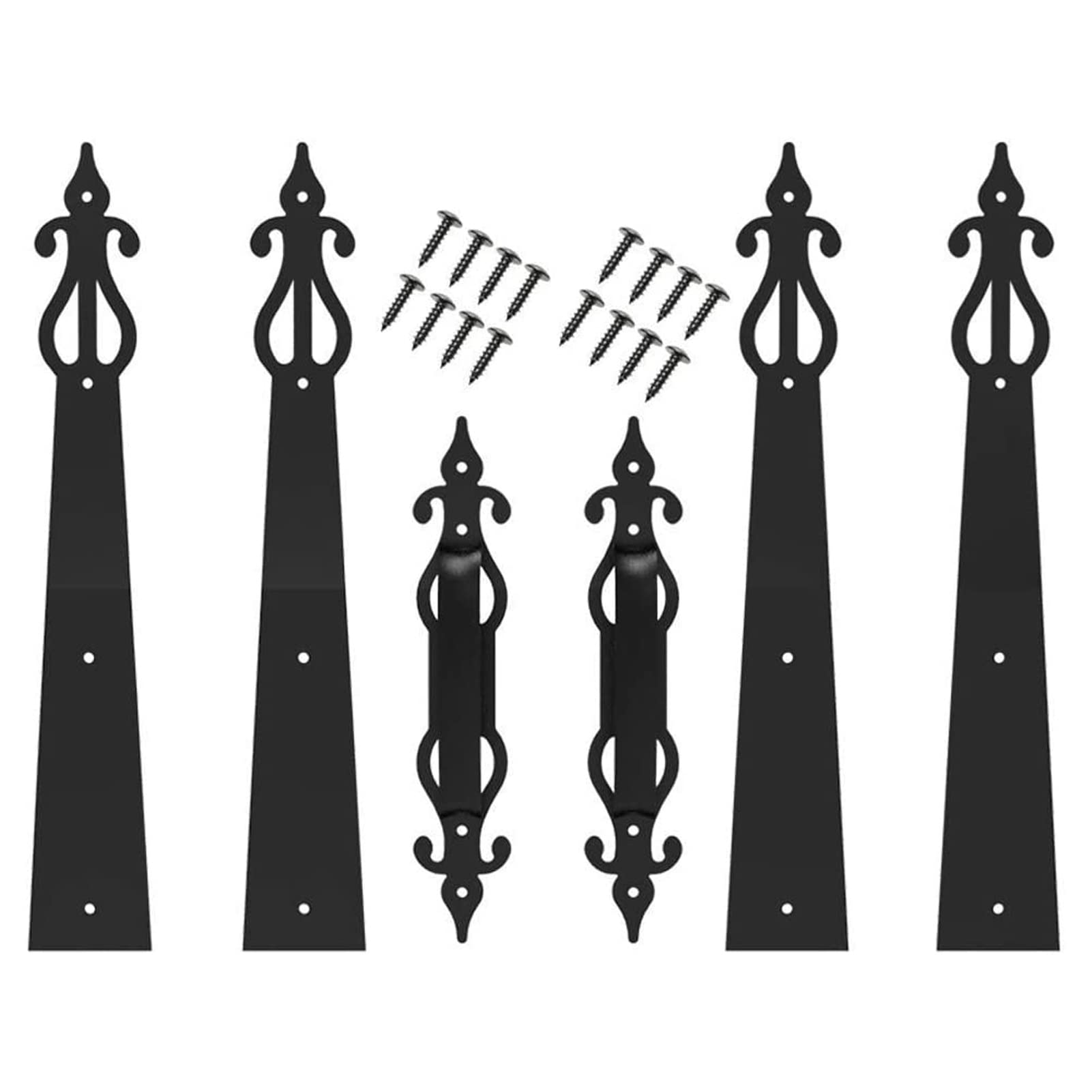 Shundeed One Color Decorative Garage Door Hinges ，Flower Shape Handles Hardware Kit Household Creative Carriage House Door Hinge