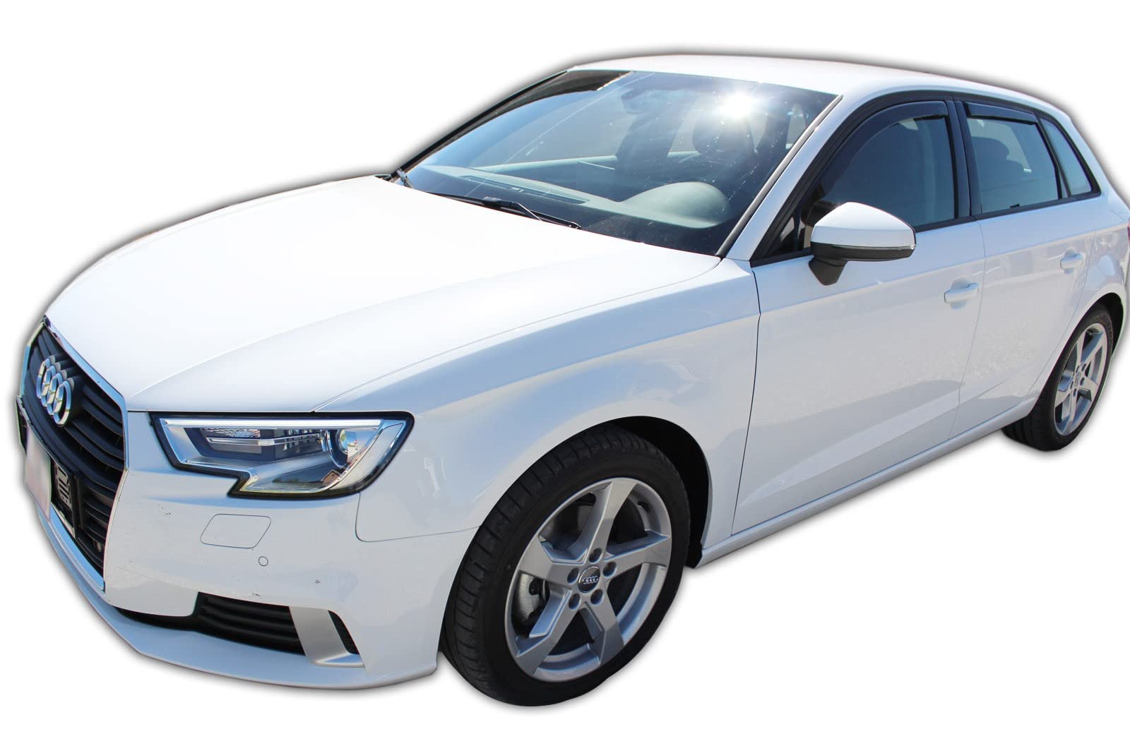 J&J AUTOMOTIVE Deflettori d'Aria per Audi A3 8V Sportback 5-Porte 2012-2020, Set da 4 Pezzi, Nero Fumé Oscurato Heko
