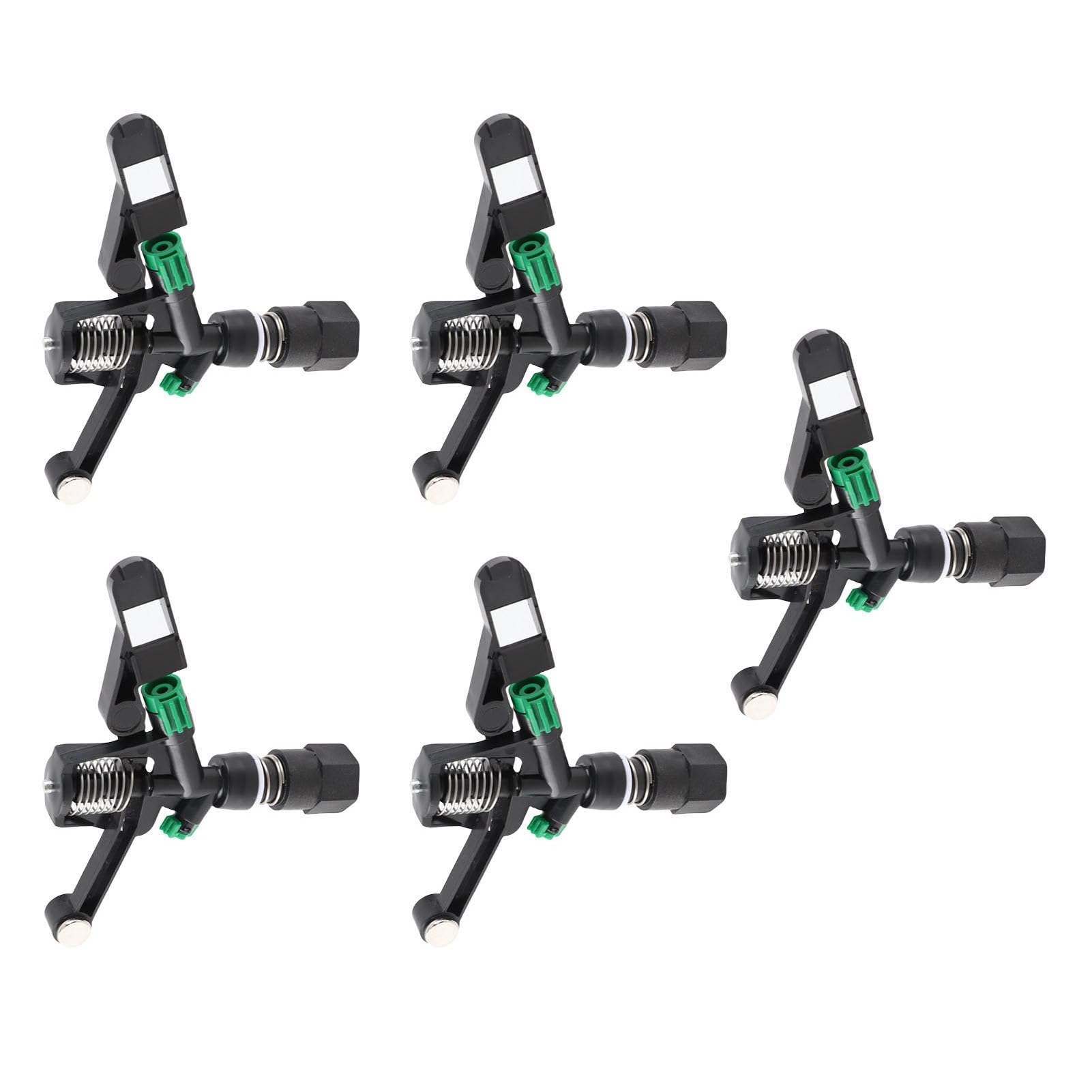 CHICIRIS Lot de 5 arroseurs de pelouse DN20 à filetage femelle de 1,9 cm, angle contrôlable, buse à bascule automatique pour jardin et pelouse