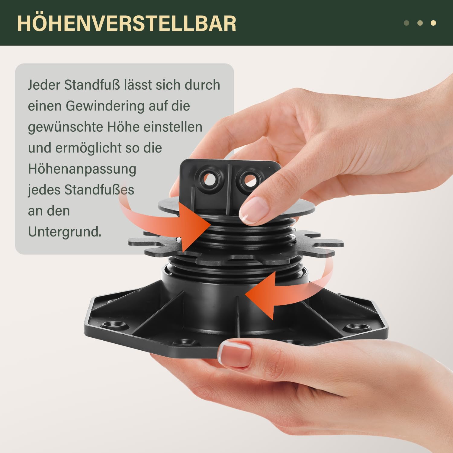 Gimisgu Stelzlager 100 Stück Stellfuss höhenverstellbar 30-60mm Plattenlager - Stelzlager für Terrassendielen-Unterkonstruktion Holz, WPC und Stein
