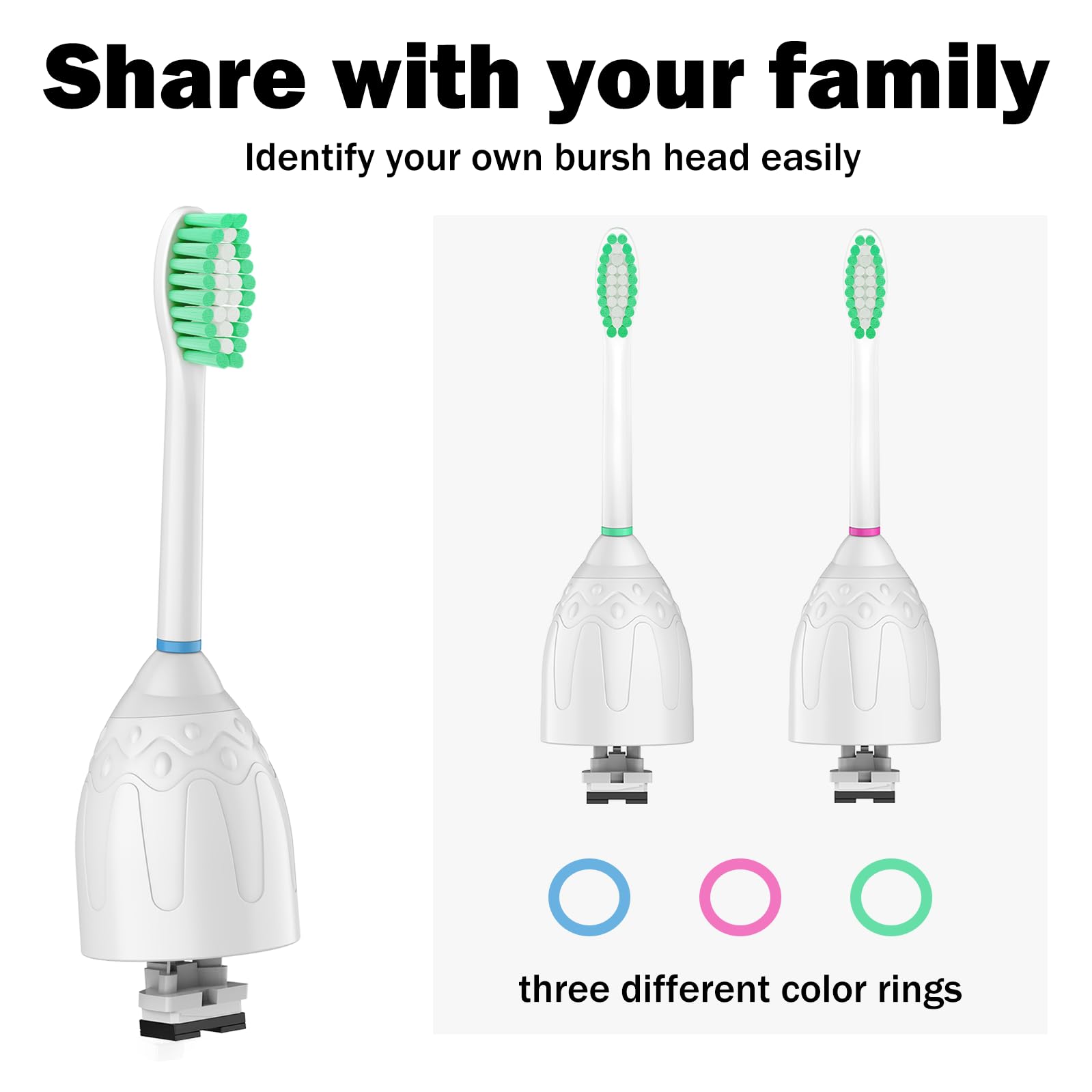 Cabezales de repuesto para cepillo de dientes Philips Sonicare, cerdas suaves y medias, cabezales de repuesto para cepillo de dientes eléctrico E-Series Essence Xtreme Elite Advance y CleanCare,