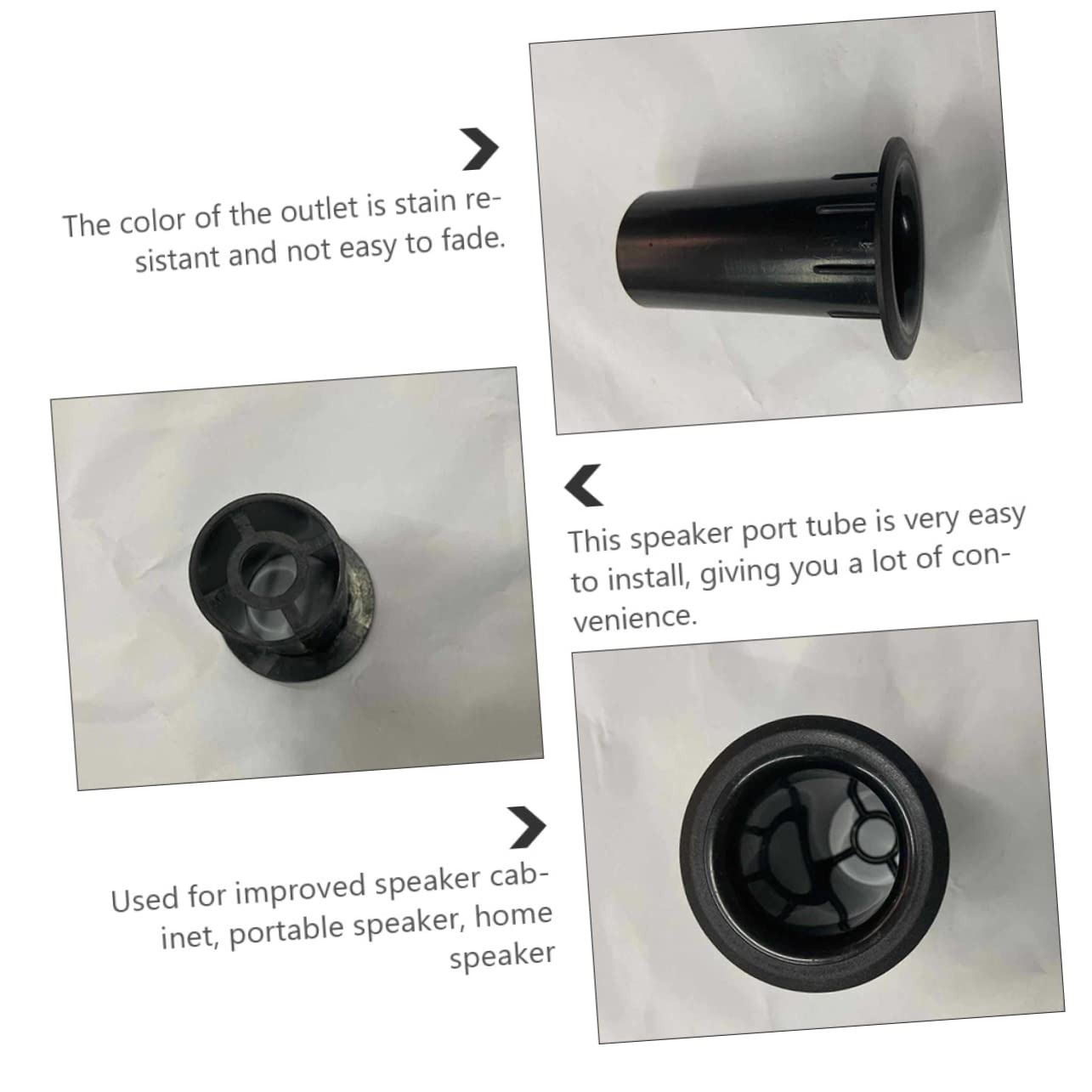 KONTONTY 20pcs Plastic Speaker Port Tube Bass Tube for Improved Sound Quality Home Car and Portable Speakers Easy to Install and Safe to Use