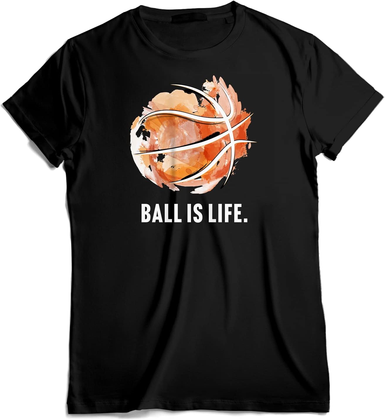 GotPrint Unisex Ball is Life Shirt | Basketball Tee | Printed Graphic Tees | 100% Cotton Novelty T-Shirt for Sports Lover