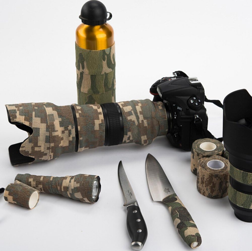 meizhouer 6PCS/lot 6 Colors 5cmx4.5m Outdoor Shooting Hunting Camera Tools Waterproof Wrap Durable Cloth Army Camouflage Tape Hunting Accessories : Sports & Outdoors