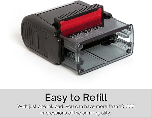 Miniatura 4 de Sello de goma autoentintado, tinta roja recargable preinstalada con frases comerciales populares (copia)