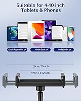 Vista 6 de Soporte para Kindle con Pasador de Páginas Remoto – Lee en la cama sin bloquear texto ni ajustar márgenes – Reduce la tensión del cuello – Paso