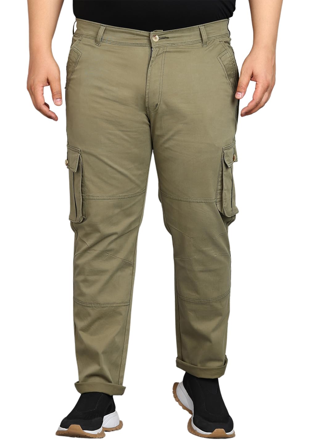 Men's Regular Fit Mid Rise Cargo Pant
