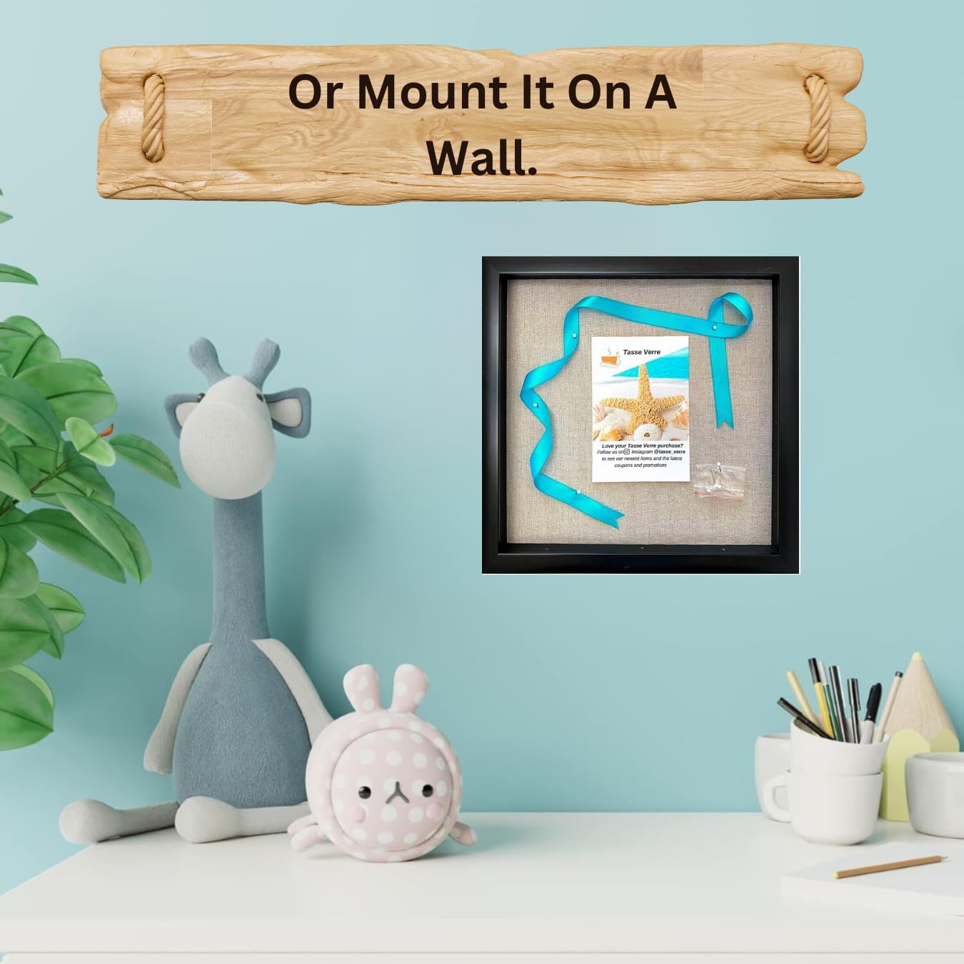 Tasse Verre 12x12 Black Shadow Box Frame with Linen Background and 8 Stick Pins - Large Shadowbox Picture Frame - Boxes Display Frame, Baby & Sports Memorabilia, Uniforms, Military Medals, Wedding. Black 12x12