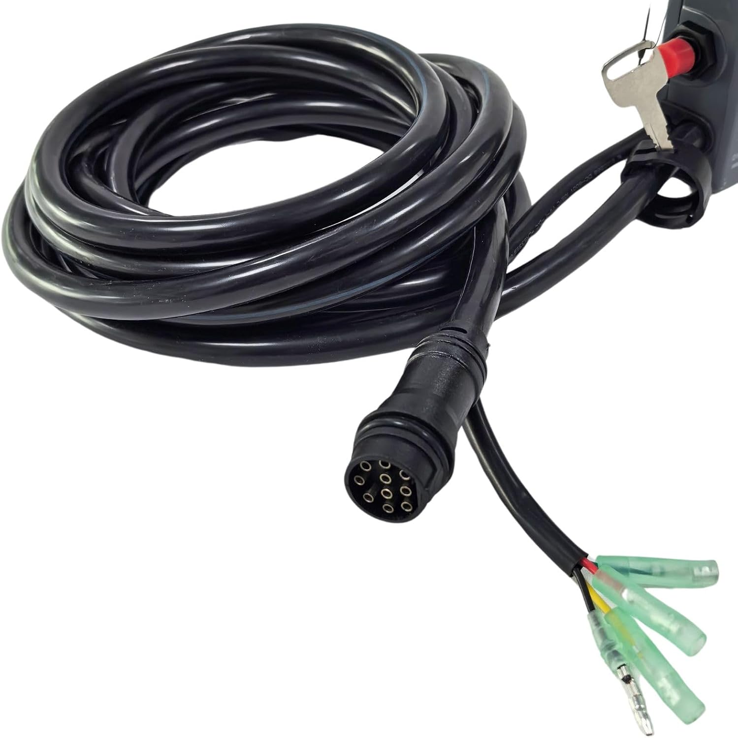 Left Hand For YAMAHA 703 Remote control box Side Mount 10pin 703-48205-16 Outboard Engine with 16.5FT Harness Push to Open