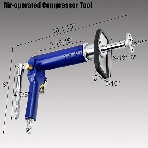 Miniatura 8 de Pinza de freno neumática, pistón, herramienta de extensión de compresión de espalda de viento, kit de 23 piezas, juego de herramientas de aire para